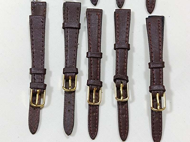 Ladies x10 Brown leather straps