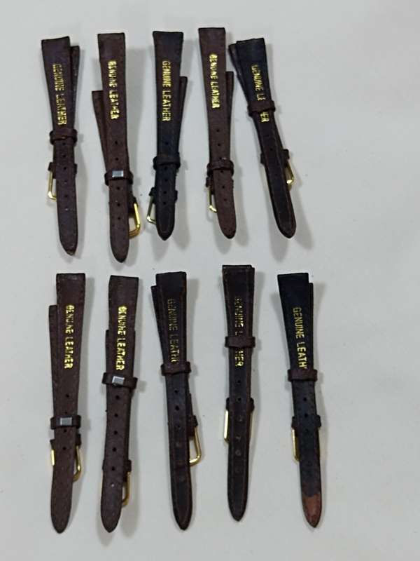 Ladies x10 Brown leather straps