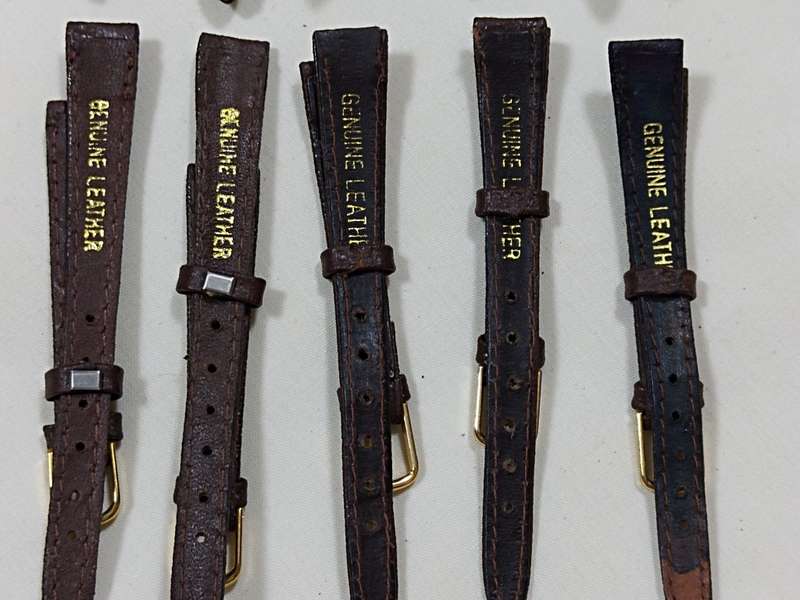 Ladies x10 Brown leather straps