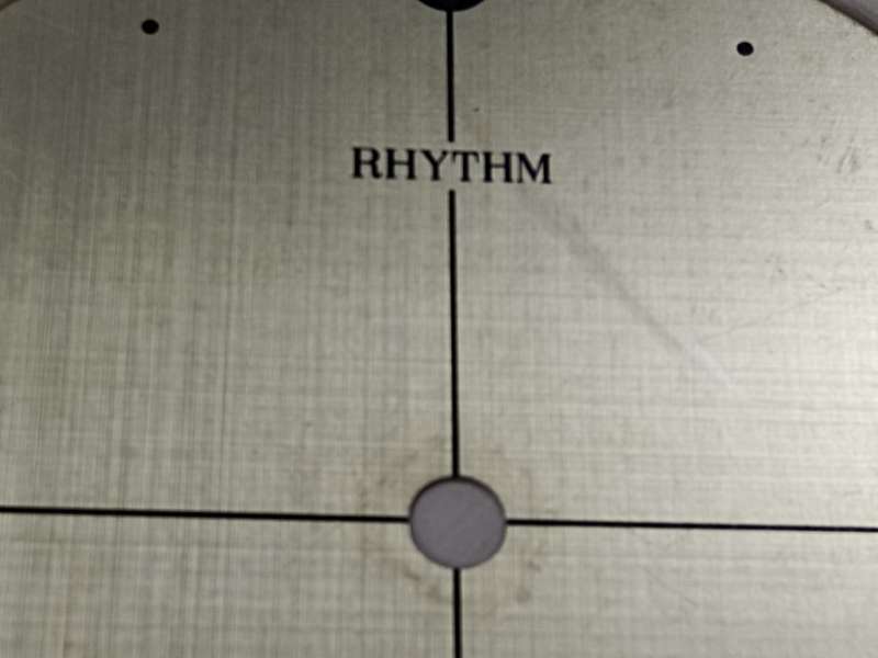 Vintage Rhythm Quartz clock dial