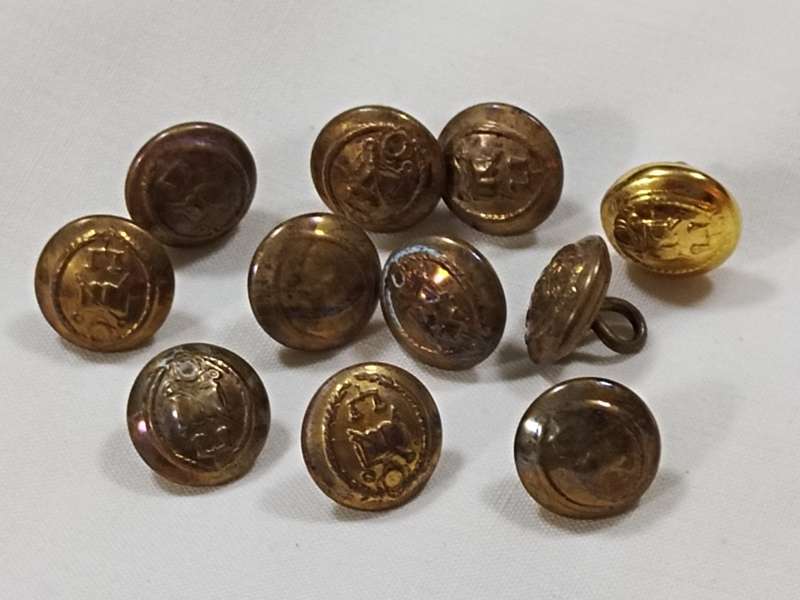 x11 South African prison buttons (a)