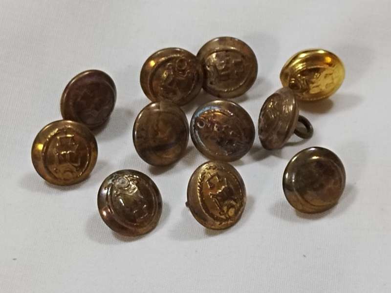 x11 South African prison buttons (a)