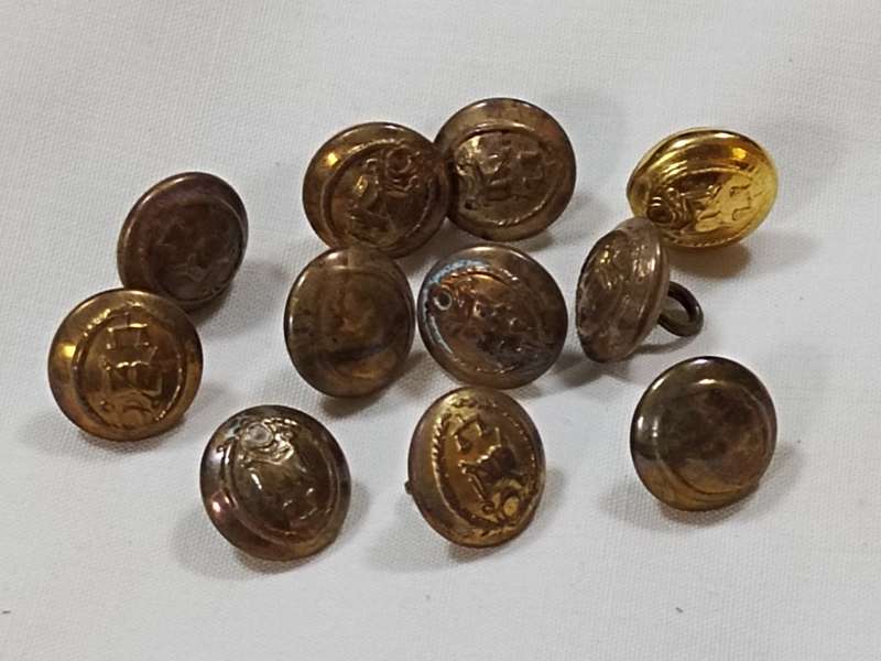 x11 South African prison buttons (a)