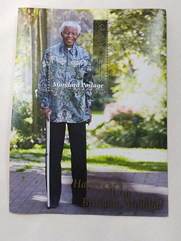 Happy 90th Birthday, Madiba Stamp. Unused