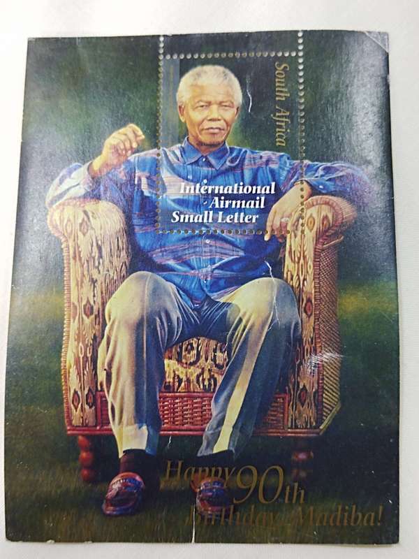 Happy 90th Birthday, Madiba Stamp set. Unused