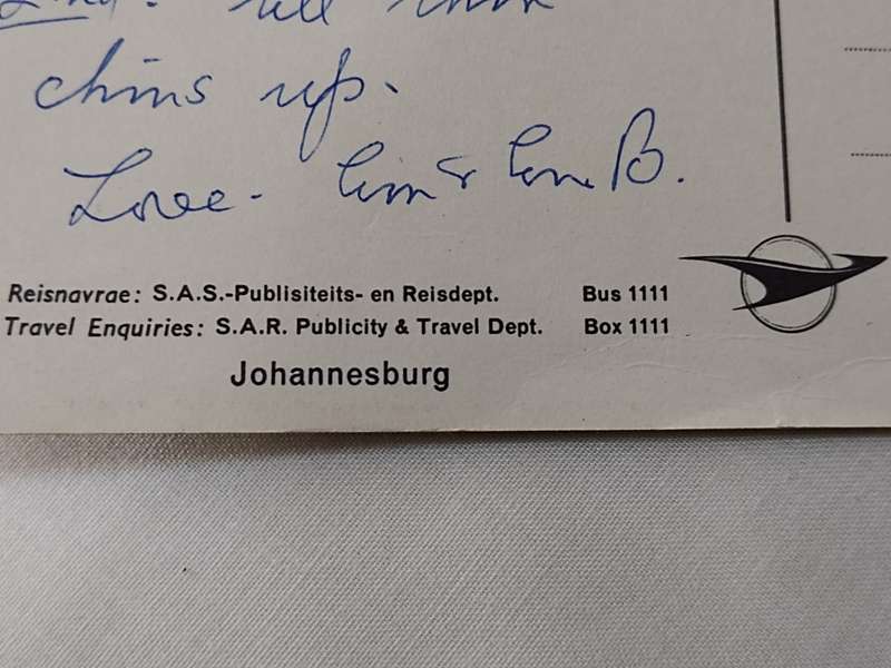 Postcards: S. A. R. Publicity & Travel Dept