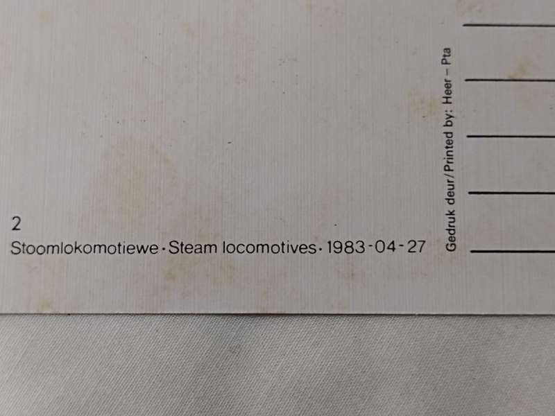 Postcards: Stoomlokomotiewe/Steam locomotives 1983-04-27