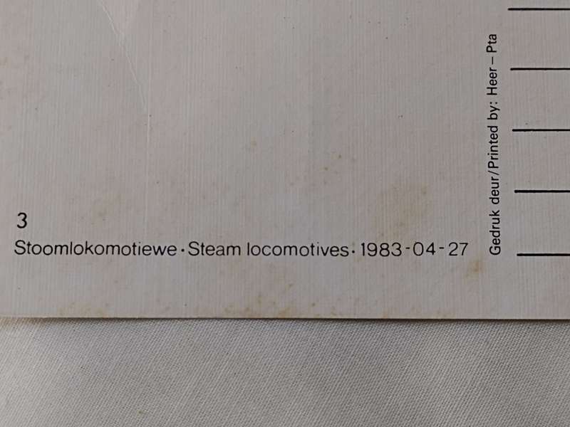 Postcards: Stoomlokomotiewe/Steam locomotives 1983-04-27