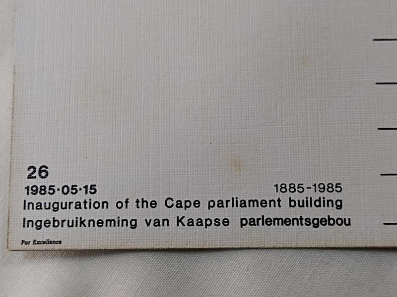 Postcards: Inauguration of the Cape Parliament building (1885-1985) Ingebruikneming van Kaapse Parle