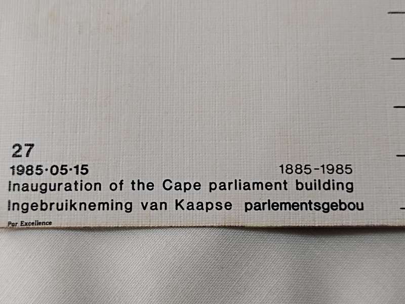 Postcards: Inauguration of the Cape Parliament building (1885-1985) Ingebruikneming van Kaapse Parle