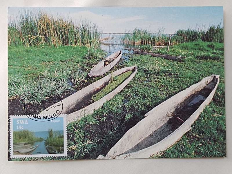 Postcard: SWA Caprivi Boats/skuite/boote