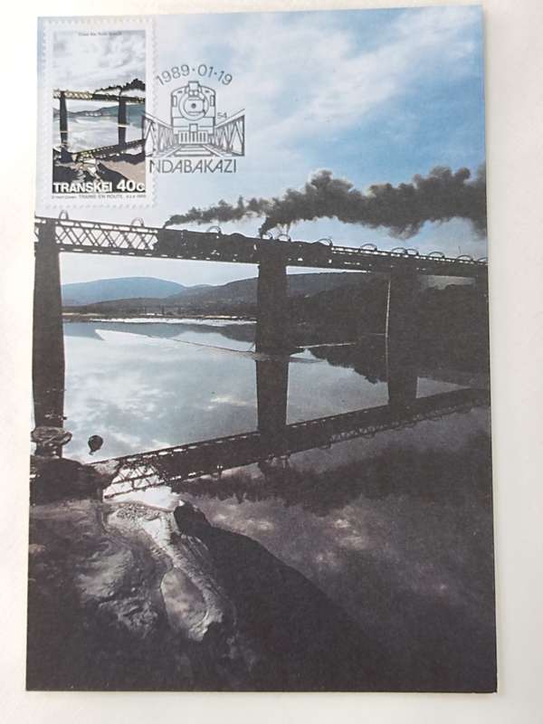 Postcard:Trains en Route Great Kei River Bridge