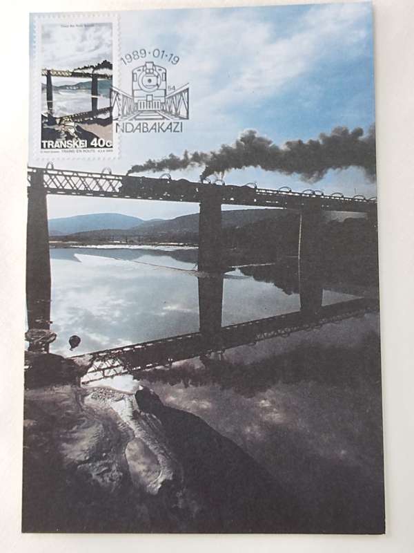 Postcard:Trains en Route Great Kei River Bridge
