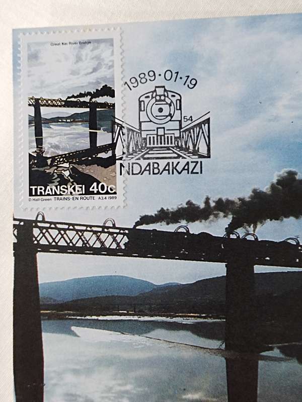 Postcard:Trains en Route Great Kei River Bridge