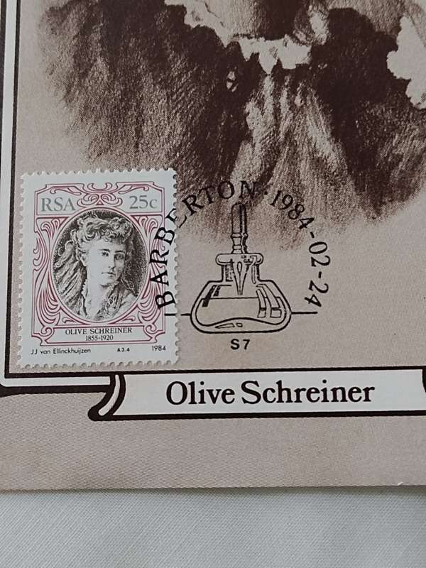 Postcard: Postcard: Engelse skrywers van Suid-Afrika/English writers of South Africa