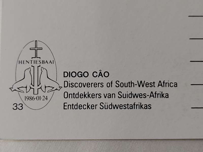 Postcard: Discoverer of South West Africa/Ontdekkers van Suid Wes Afrika