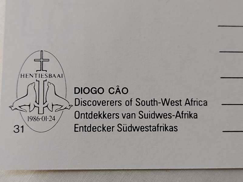 Postcard: Postcard: Discoverer of South West Africa/Ontdekkers van Suid Wes Afrika