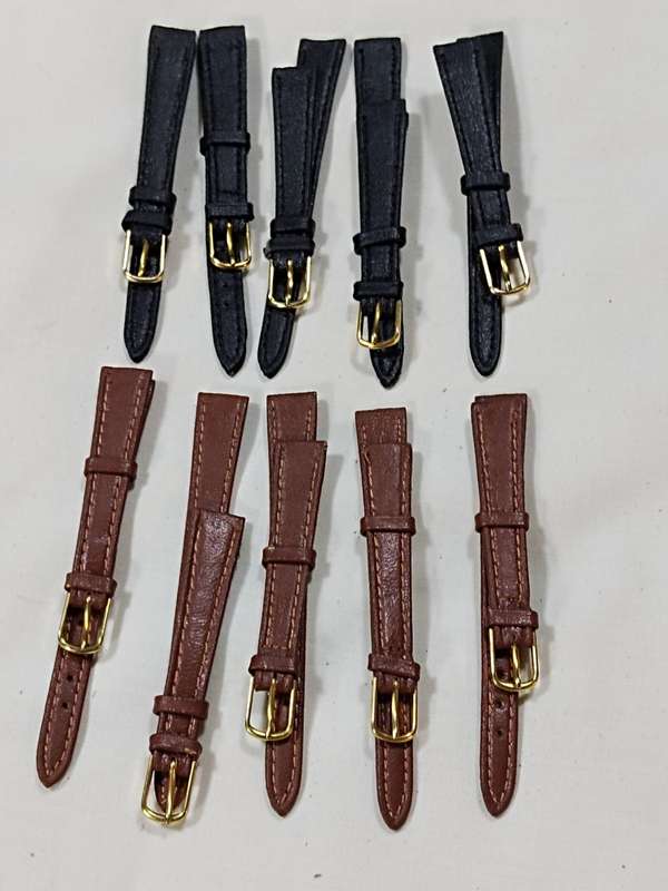 X5 Black & x5 Brown ladies leather straps
