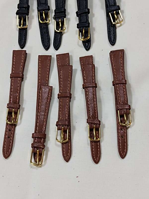 X5 Black & x5 Brown ladies leather straps
