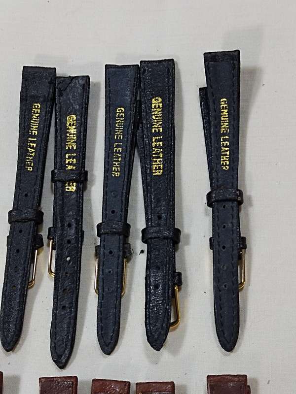 X5 Black & x5 Brown ladies leather straps