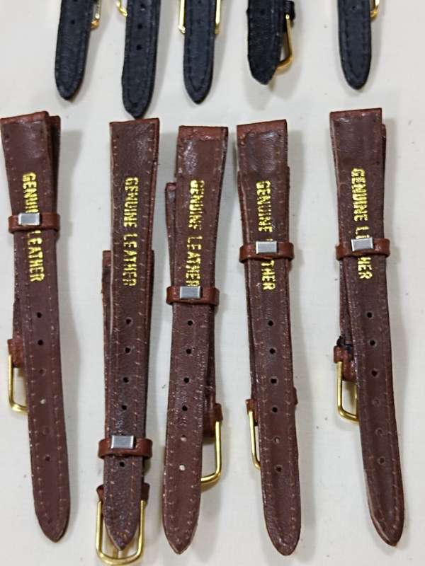 X5 Black & x5 Brown ladies leather straps