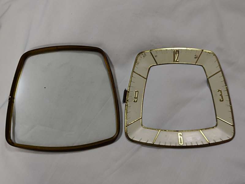Retro Clock dial with frame, door and glass