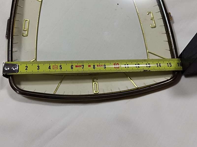 Retro Clock dial with frame, door and glass