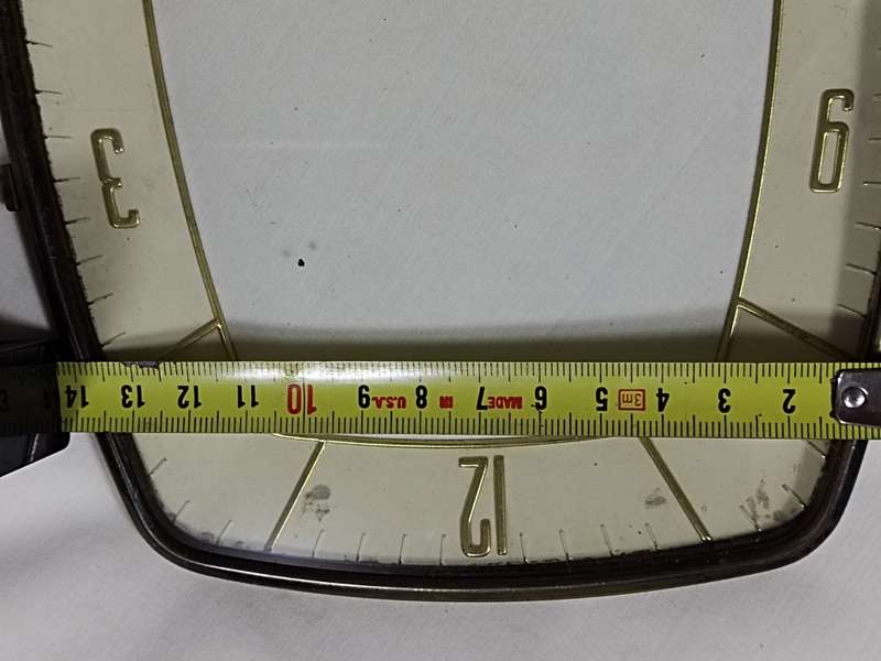 Retro Clock dial with frame, door and glass
