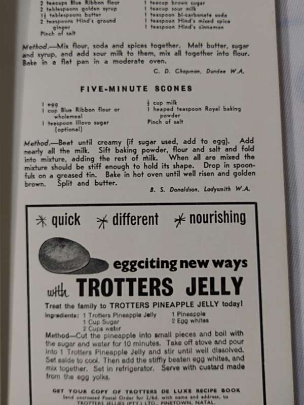 Silver Jubilee recipe book. Re Issued 1959
