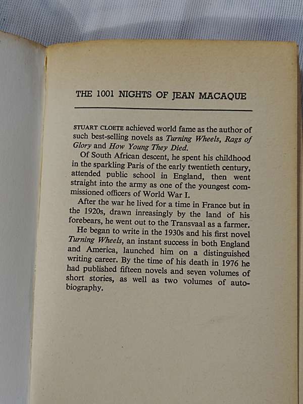 Stuart Cloete: The 1001 Nights of Jean Macaque