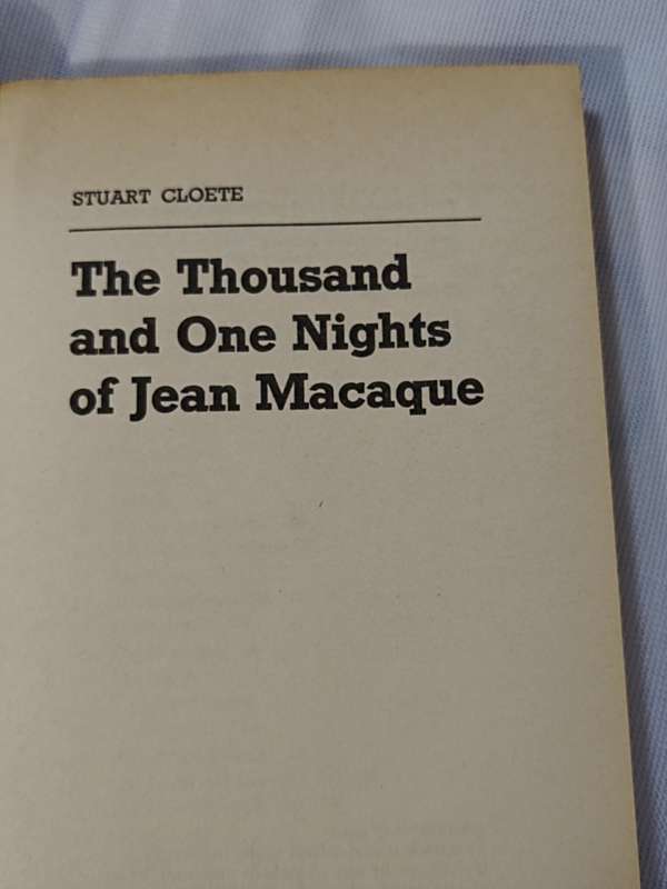Stuart Cloete: The 1001 Nights of Jean Macaque