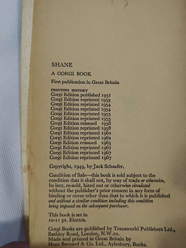 Shane by Jack Shaefers