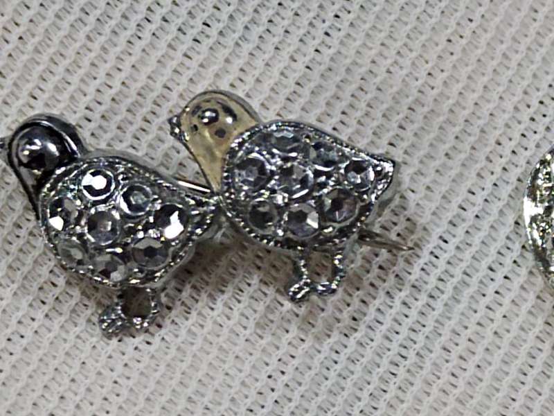 X5 Silver Tone Brooches