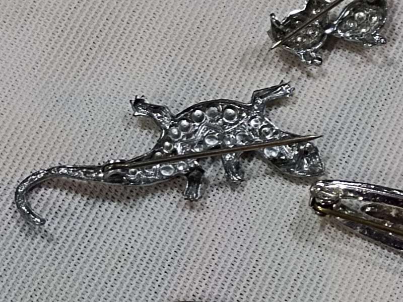 X5 Silver Tone Brooches