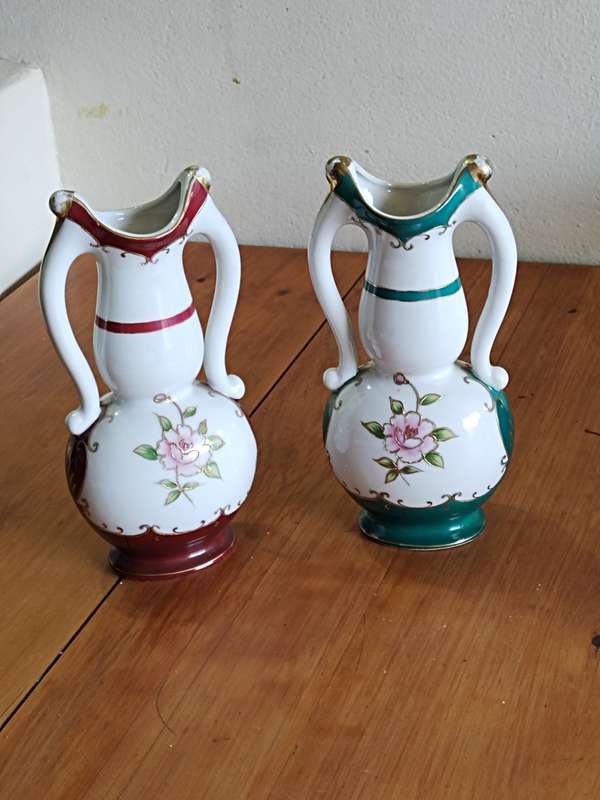 Pair Vintage Lamode Vases