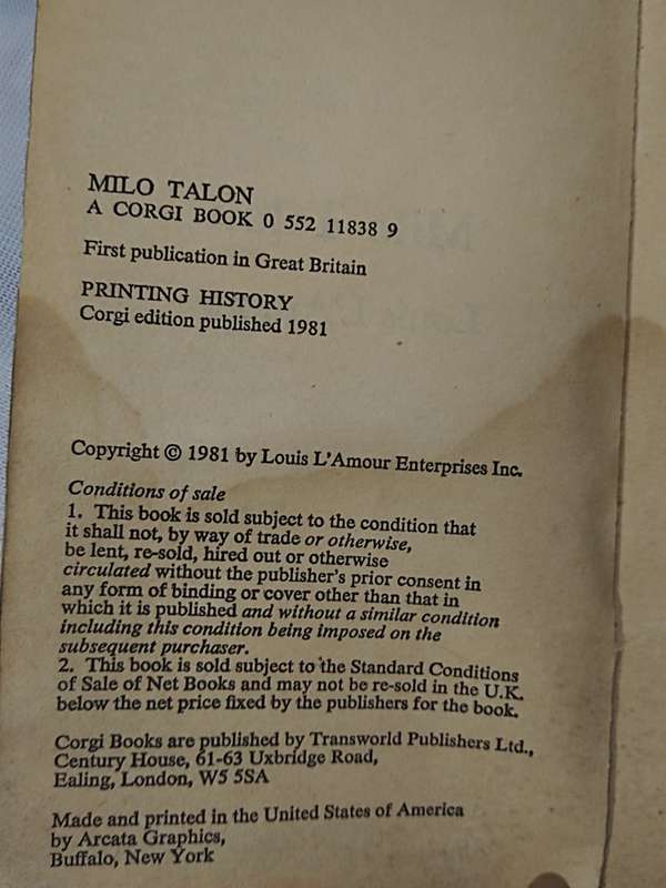 Louis L'Amour: Milo Talon