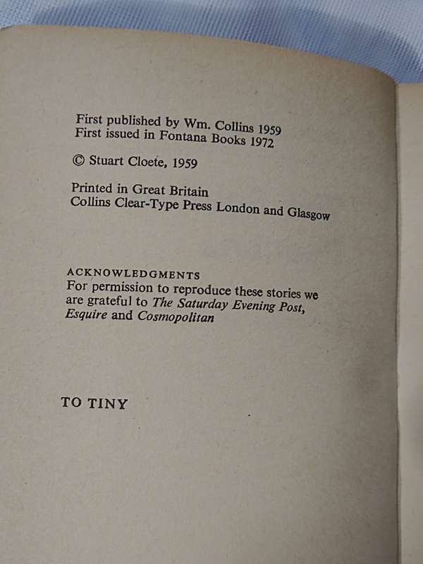 Stuart Cloete: The Soldiers Peaches