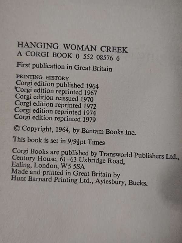Louis L'Amour: Hanging Woman Greek