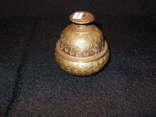 A NICE BRASS INDIAN DINNER BELL