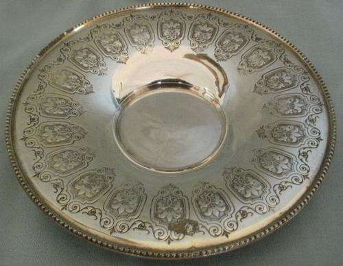 A VERY ORNATE EPNS DISH (RD)