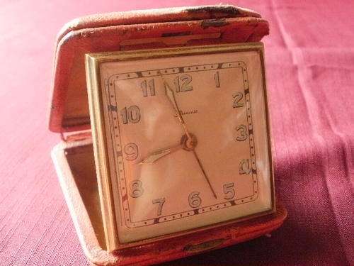 RED PRINCESS TRAVEL ALARM CLOCK