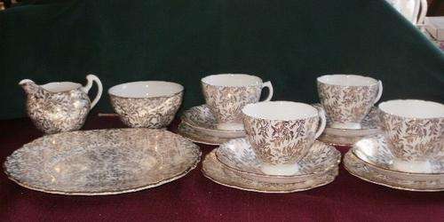 CROWN REGENT BONE CHINA, 15 PCE TEA SET