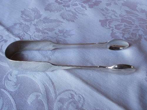 SILVER TONGS LONDON CIRCA 1828/29