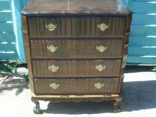FOUR DRAWER IMBUIA BALL & CLAW CHEST OF DRAWERS