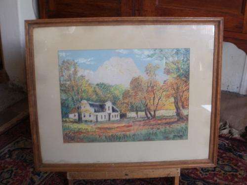 "GROTE" ORIGINAL FRAMED WATER COLOR