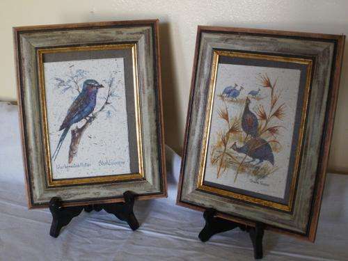 (SHEILA COOPER) FRAMED SCRARAB PAPER MADE FROM THE DUNG OF ELEPHANTS, RHINOS..