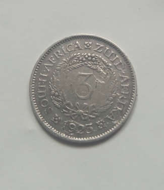Union SOUTH AFRICA 1923 3d silver 3 pence
