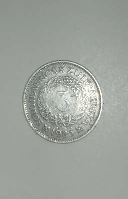 Union SOUTH AFRICA 1923 3d silver 3 pence
