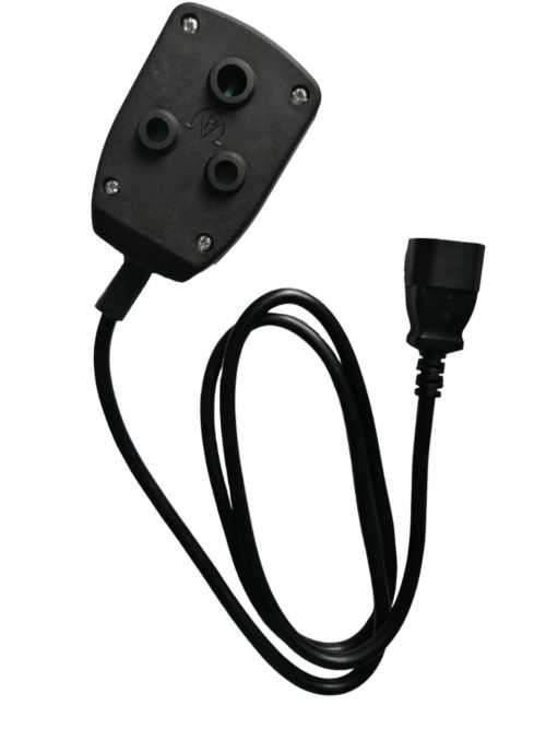 2-Way Plug With IEC Connector For UPS - 1m Long cord