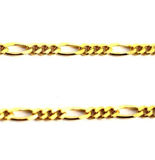 9CT YELLOW GOLD FIGARO CHAIN